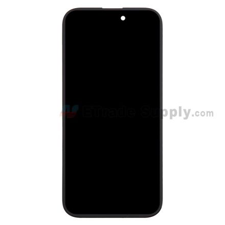 For Apple iPhone 15 LCD Screen and Digitizer Assembly with Frame Replacement - Black - Grade S+