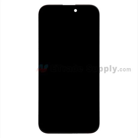 For Apple iPhone 15 Pro LCD Screen and Digitizer Assembly with Frame Replacement - Black - Grade S+