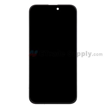 For Apple iPhone 15 Pro Max LCD Screen and Digitizer Assembly with Frame Replacement - Black - Grade S+