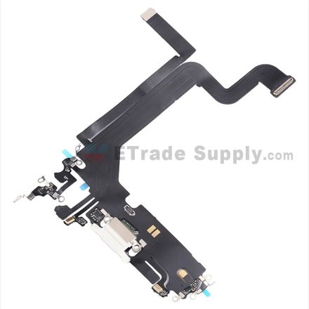 For Apple iPhone 14 Pro Max Charging Port Flex Cable Ribbon Replacement - Silver- Grade S+