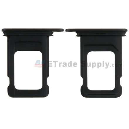 For Apple iPhone 15/15 Plus SIM Card Tray Replacement (Single SIM Card) - Black - Grade S+