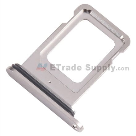 For Apple iPhone 15 Pro/15 Pro Max SIM Card Tray Replacement (Single SIM Card) - White - Grade S+