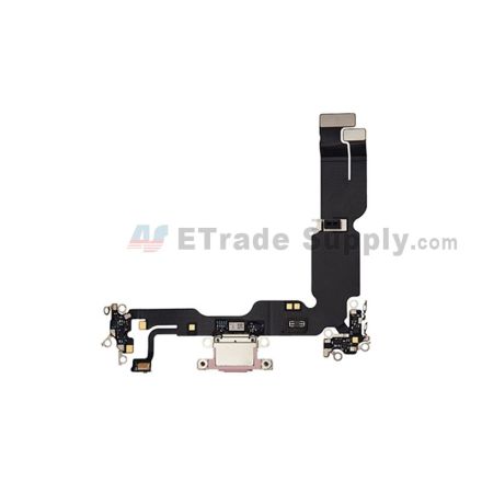For Apple iPhone 15 PLus Charging Port Flex Cable Ribbon Replacement - Pink - Grade S+