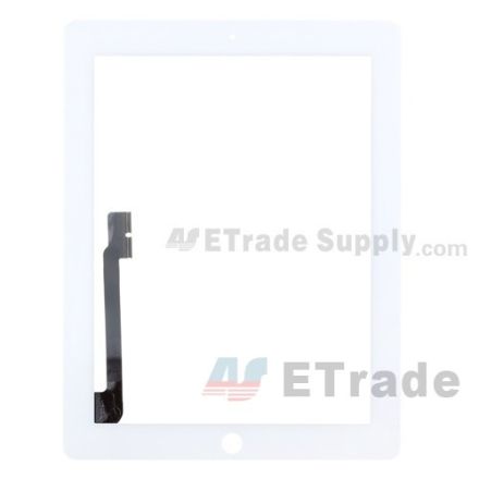 For Apple iPad 3/4 Digitizer Touch Screen Replacement - White - Grade S