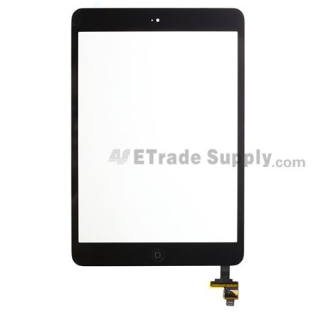 For Apple iPad Mini/Mini 2 Digitizer Touch Screen Assembly with IC Board Replacement - Black - Grade S
