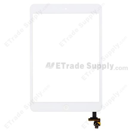 For Apple iPad Mini/Mini 2 Digitizer Touch Screen Assembly with IC Board Replacement - White - Grade S