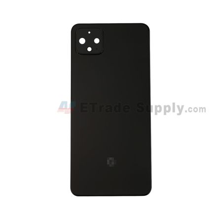 For Google Pixel 4 XL Battery Door Replacement - Black - Grade S+