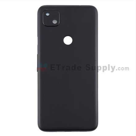 For Google Pixel 4A (4G) Battery Door Replacement - Black - Grade S+