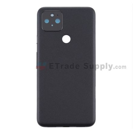 For Google Pixel 5 Battery Door Replacement - Black - Grade S+