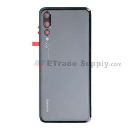 For Huawei P20 Pro Battery Door Replacement - Black - With Logo - Grade S+