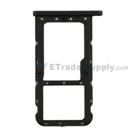For Huawei P20 Lite SIM Card Tray Replacement - Black - Grade S+