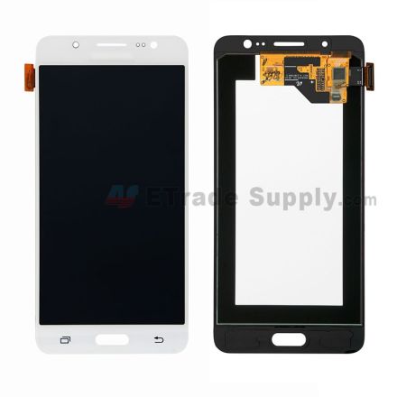 For Samsung Galaxy J5 (2016) SM-J510 LCD Screen and Digitizer Assembly Replacement - White - With Logo - Grade S+