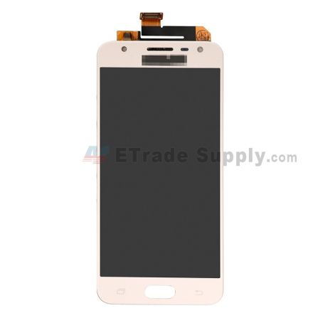 For Samsung Galaxy J5 Prime SM-G570 LCD Screen and Digitizer Assembly Replacement (Double Hole Version) - Gold - With Logo - Grade S+