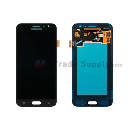 For Samsung Galaxy J3 (2016) SM-J320F LCD Screen and Digitizer Assembly Replacement - Black - With Logo - Grade S