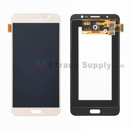 For Samsung Galaxy J7 (2016) SM-J710F LCD Screen and Digitizer Assembly Replacement - Gold - With Logo - Grade S