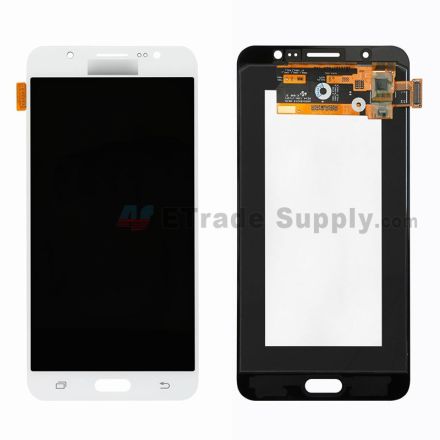 For Samsung Galaxy J7 (2016) SM-J710F LCD Screen and Digitizer Assembly Replacement - White - With Logo - Grade S