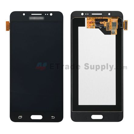 For Samsung Galaxy J5 (2016) SM-J510 LCD Screen and Digitizer Assembly Replacement - Black - With Logo - Grade S