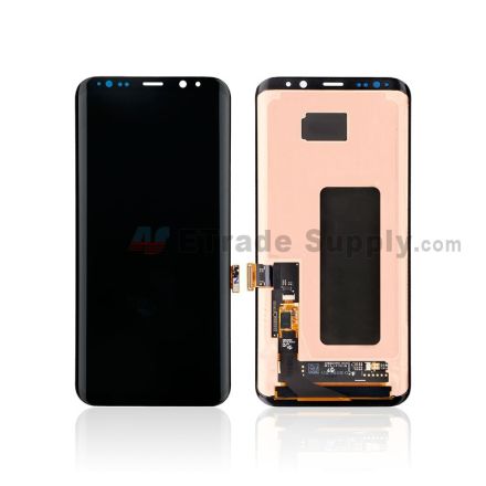For Samsung Galaxy S8 Plus G955A/G955P/G955T/G955V/G955U LCD Screen and Digitizer Assembly Replacement - Black - Without Logo - Grade S+