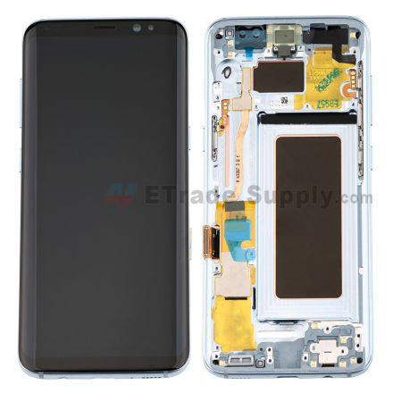 For Samsung Galaxy S8 Series LCD Screen and Digitizer Assembly With Front Housing Replacement - Blue- Without Logo - Grade S+