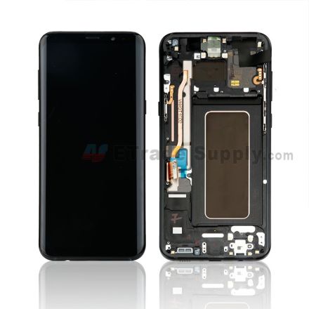 For Samsung Galaxy S8 Plus Series LCD Screen and Digitizer Assembly With Front Housing Replacement - Black - Without Logo - Grade S+