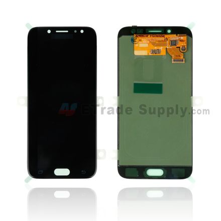 For Samsung Galaxy J7 (2017) SM-J730F LCD Screen and Digitizer Assembly Replacement - Black - With Logo - Grade S+