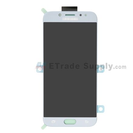 For Samsung Galaxy J7 (2017) SM-J730F LCD Screen and Digitizer Assembly Replacement - White - With Logo - Grade S+