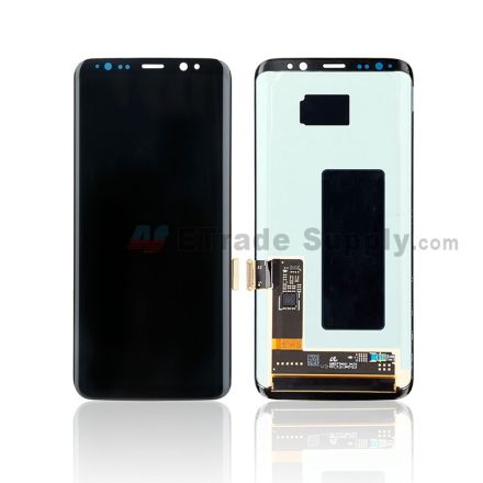 For Samsung Galaxy S8 G950U/G950A/G950V/G950T/G950P LCD Screen and Digitizer Assembly Replacement - Black - Without Logo - Grade S