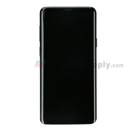 For Samsung Galaxy S9 Plus Series LCD Screen and Digitizer Assembly with Front Housing Replacement - Black - Without Logo - Grade S+