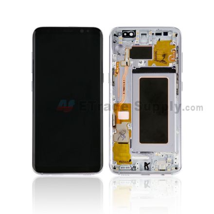 For Samsung Galaxy S8 Series LCD Screen and Digitizer Assembly with Front Housing Replacement - Purple - Without Logo - Grade S