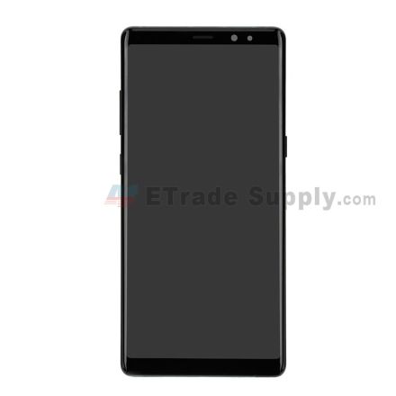 For Samsung Galaxy Note 8 Series LCD Screen and Digitizer Assembly with Front Housing Replacement - Black - Without Logo - Grade S