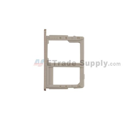 For Samsung Galaxy J5 (2017) SM-J530 SIM Card Tray Set Replacement (Micro-SIM Card + Nano-SIM Card) - Gold - Grade S+