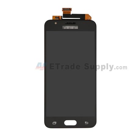 For Samsung Galaxy J5 Prime SM-G570 LCD Screen and Digitizer Assembly Replacement (Single Hole Version) - Black - With Logo - Grade S+