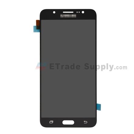 For Samsung Galaxy J7 (2016) SM-J710F LCD Screen and Digitizer Assembly Replacement - Black - With Logo - Grade R