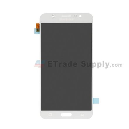 For Samsung Galaxy J7 (2016) SM-J710F LCD Screen and Digitizer Assembly Replacement - White - With Logo - Grade R