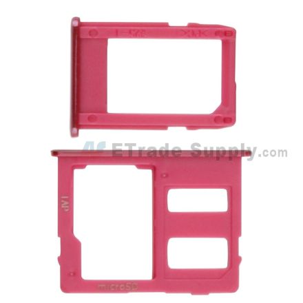 For Samsung Galaxy J4+/J6+ 2018 SIM Card Tray Replacement (2pcs/set) - Rose Gold - Grade S+
