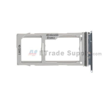 For Samsung Galaxy S10e/S10/S10 Plus Series SIM Card Tray Replacement (Double SIM Card) - Blue - Grade S+