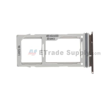 For Samsung Galaxy S10e/S10/S10 Plus Series SIM Card Tray Replacement (Double SIM Card) - White - Grade S+