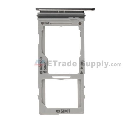 For Samsung Galaxy S9 G960 SIM Card Tray Replacement (Double SIM Card) - Gray - Grade S+