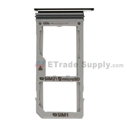 For Samsung Galaxy Note 8 N950U/N950F/N950FD/N950W/N950N SIM Card Tray Replacement (Double SIM Card) - Black - Grade S+
