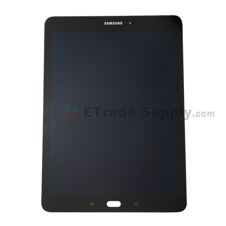 For Samsung Galaxy Tab S2 9.7 SM-T818 LCD Screen and Digitizer Assembly Replacement - Black - With Logo - Grade S+