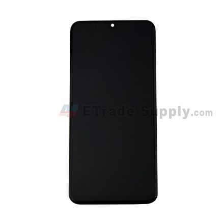 For Samsung Galaxy A30S/A307 LCD Screen and Digitizer Assembly with Front Housing Replacement - Black - Without Logo - Grade S+