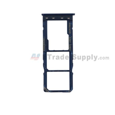 For Samsung Galaxy A10/A105 SIM Card Tray Replacement (Double SIM Card) - Blue - Grade S+