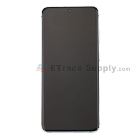 For Samsung Galaxy S20 Series LCD Screen and Digitizer Assembly with Front Housing Replacement - Blue - Without Logo - Grade S+