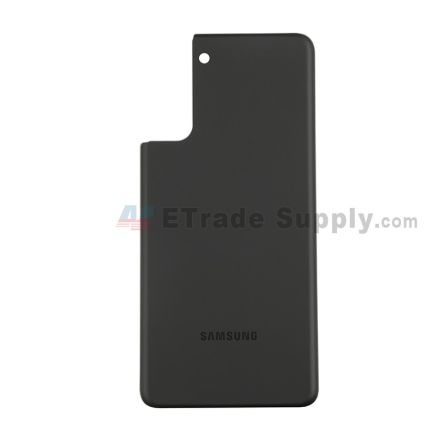 For Samsung Galaxy S21 Plus Series Battery Door Replacement - Black - With Logo - Grade S+