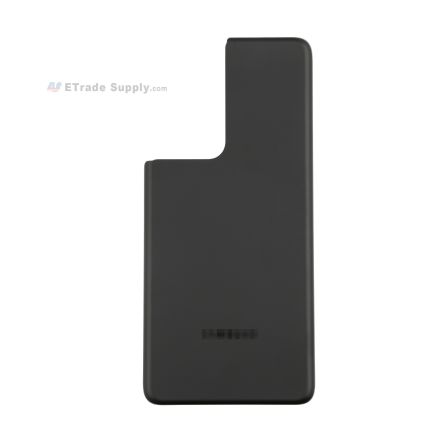 For Samsung Galaxy S21 Ultra Battery Door Replacement - Black - With Logo - Grade S+