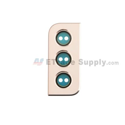 For Samsung Galaxy S21 Series Rear Facing Camera Bezel with Glass Lens Replacement - Gold- Grade S+