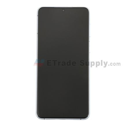 For Samsung Galaxy S21 Plus Series LCD Screen and Digitizer Assembly With Front Housing Replacement - Silver - Without Logo - Grade S+