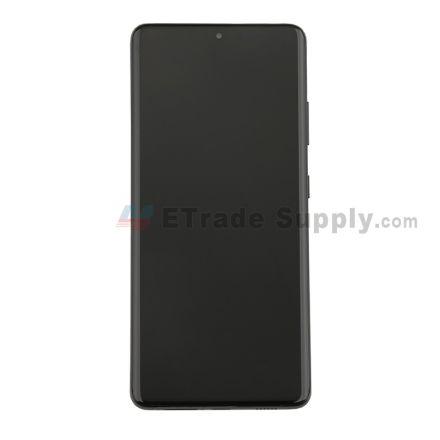 For Samsung Galaxy S21 Ultra Series LCD Screen and Digitizer Assembly With Front Housing Replacement - Black - Without Logo - Grade S+