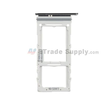 For Samsung Galaxy S20 Ultra Series SIM Card Tray Replacement (Double SIM Card) - Black - Grade S+