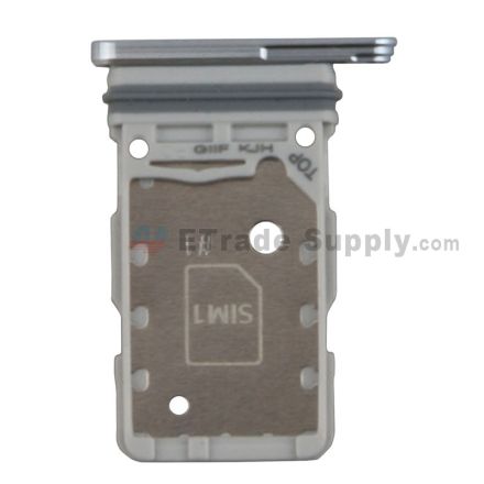 For Samsung Galaxy S21 SIM Card Tray Replacement (Double SIM Card) - White - Grade S+